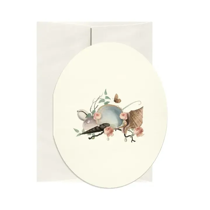 Oval Still-Life Card, multiple styles