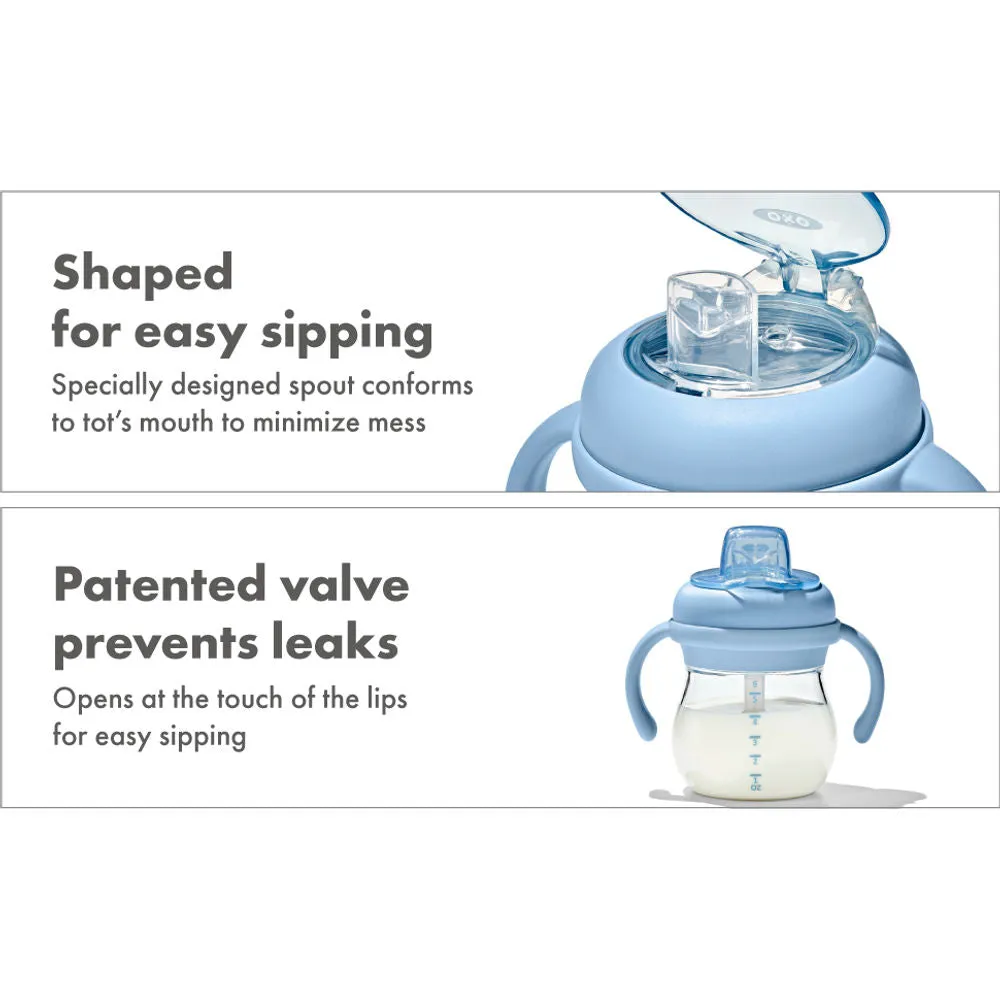 OXO Tot Transitions Soft Spout Sippy Cup With Removable Handles 6oz - Dusk