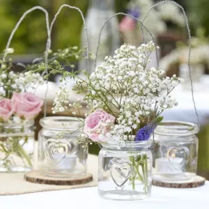 Pack of 4 Glass Tea Light Candle Holders