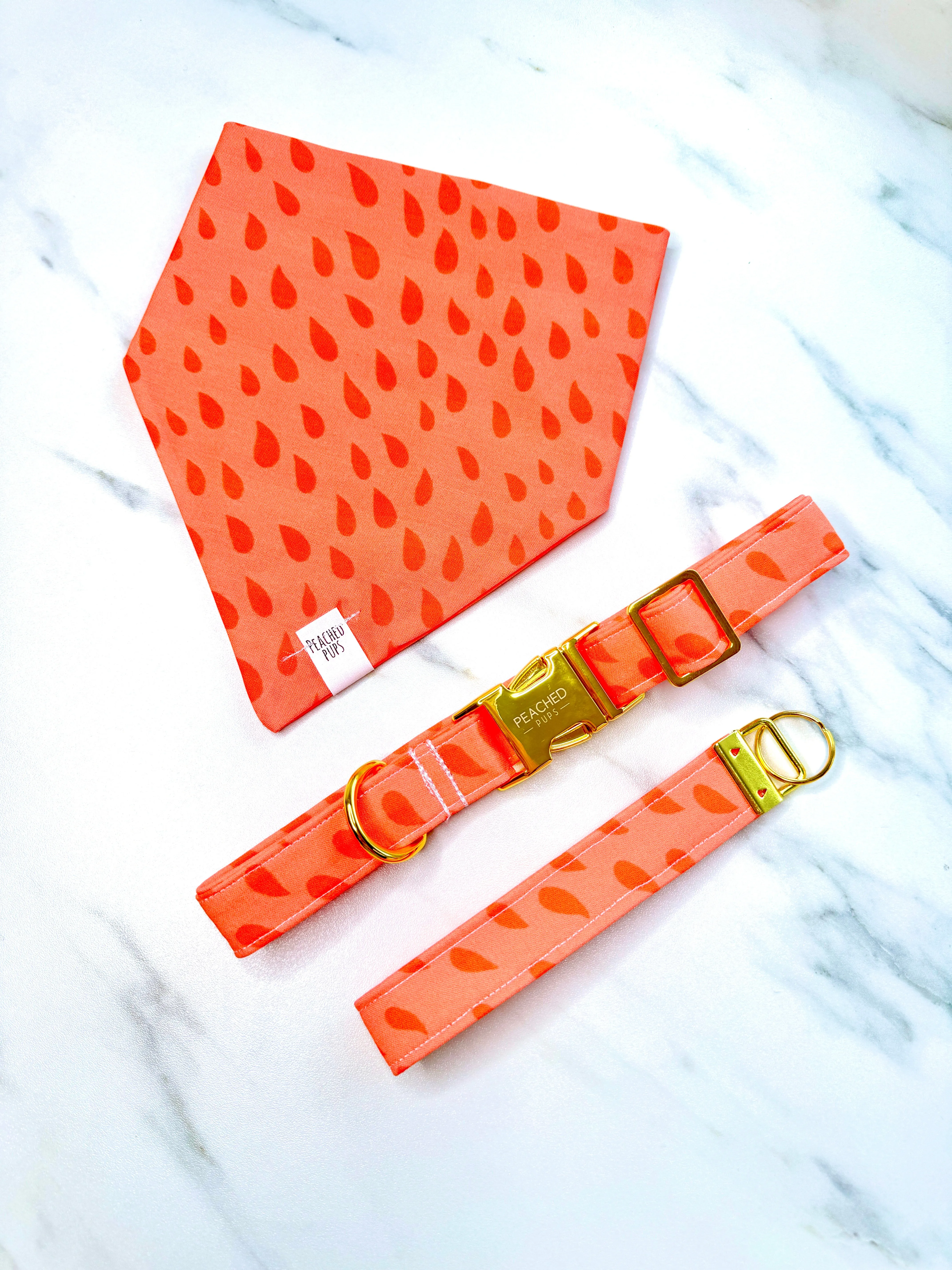 Peachy Raindrops Key Fob