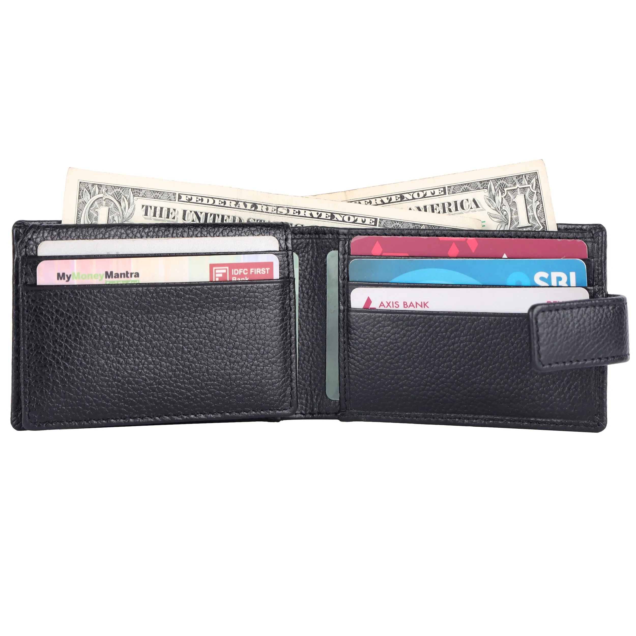 Pebble Texture 12 Card Billfold Wallet # 1020BL