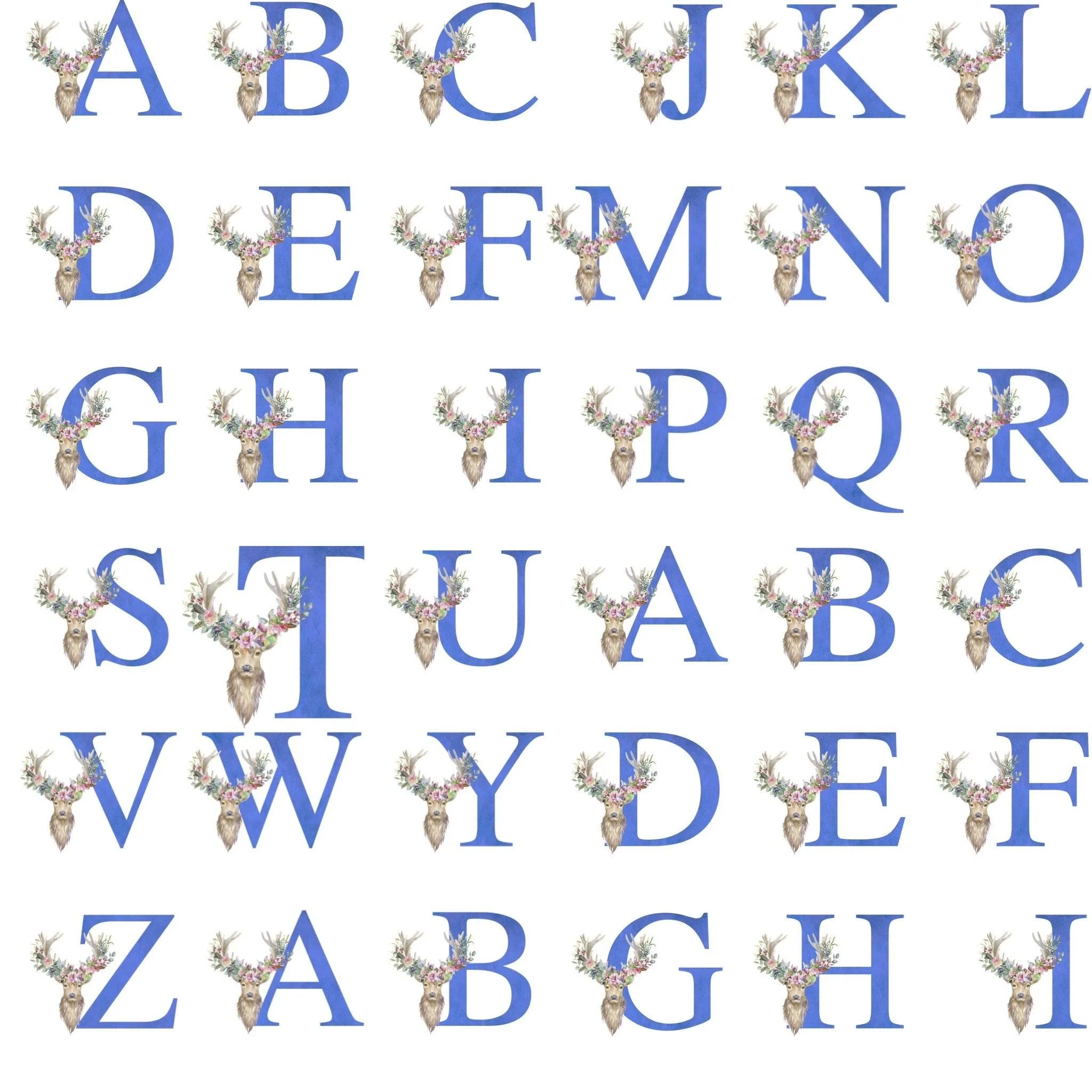 Personalised Blue Alphabet