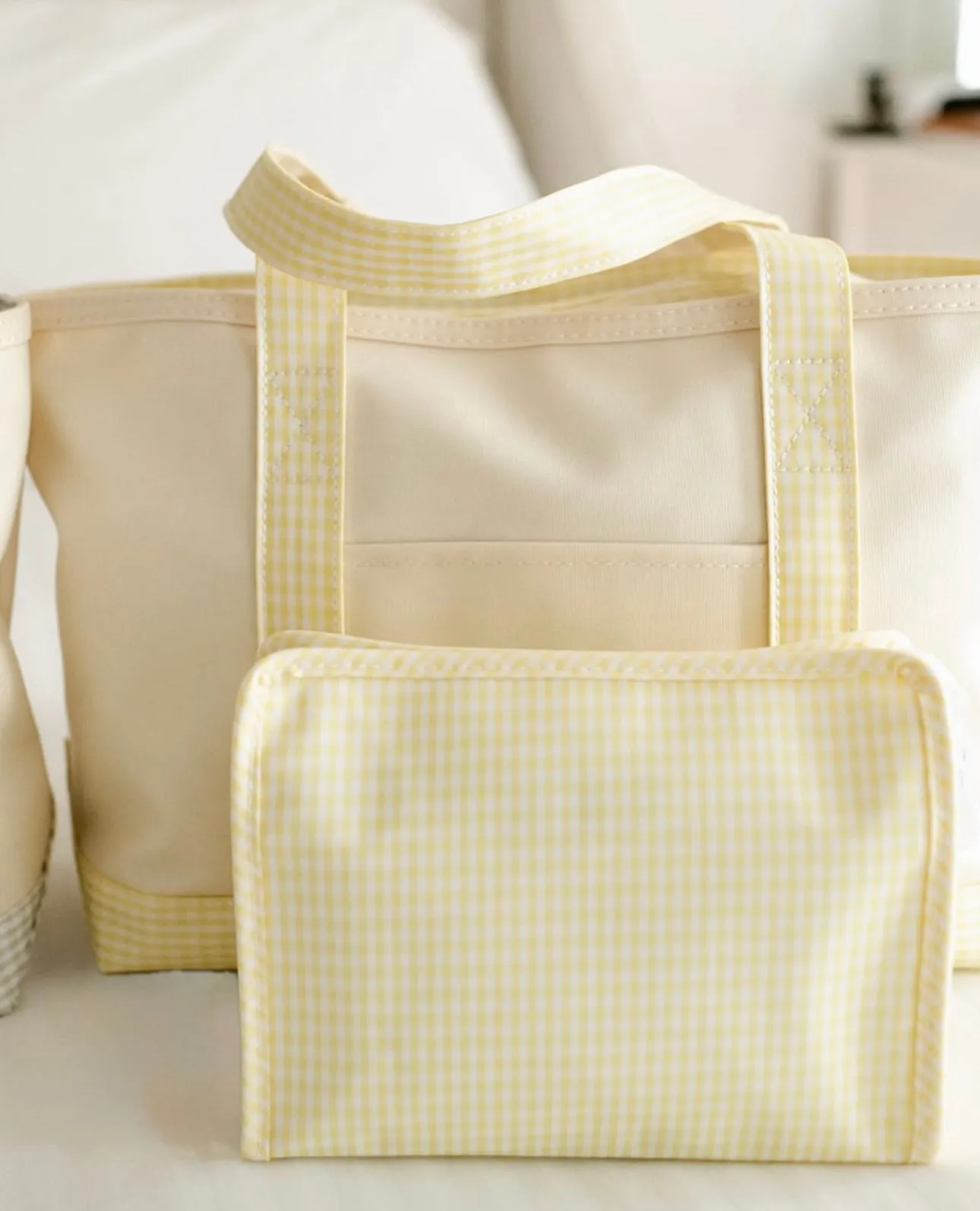 Personalized Nylon Gingham Yellow Duet