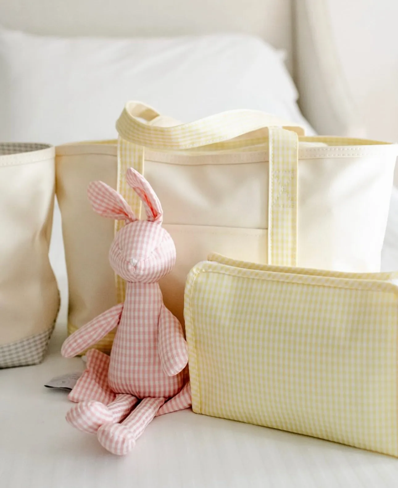 Personalized Nylon Gingham Yellow Duet