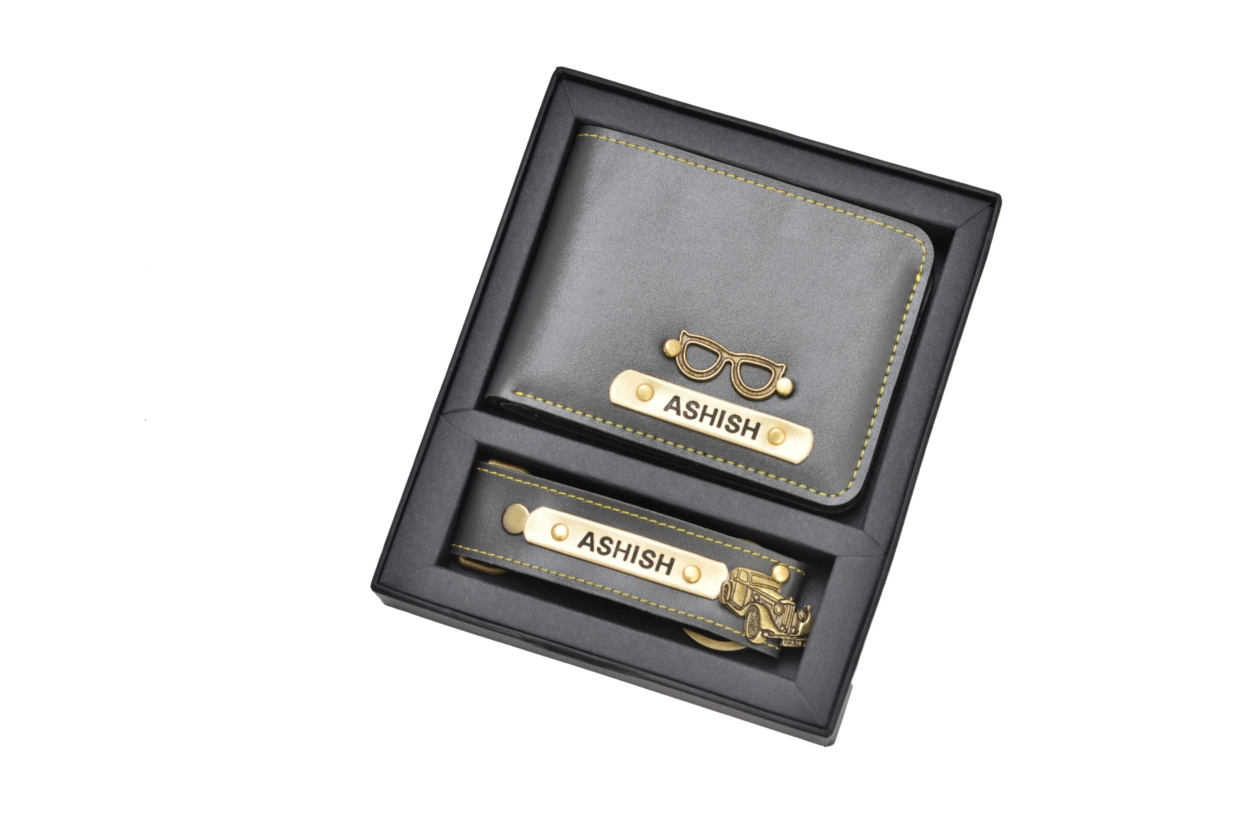 Personalized Pen & Men's Combo (2 pcs) - Grey