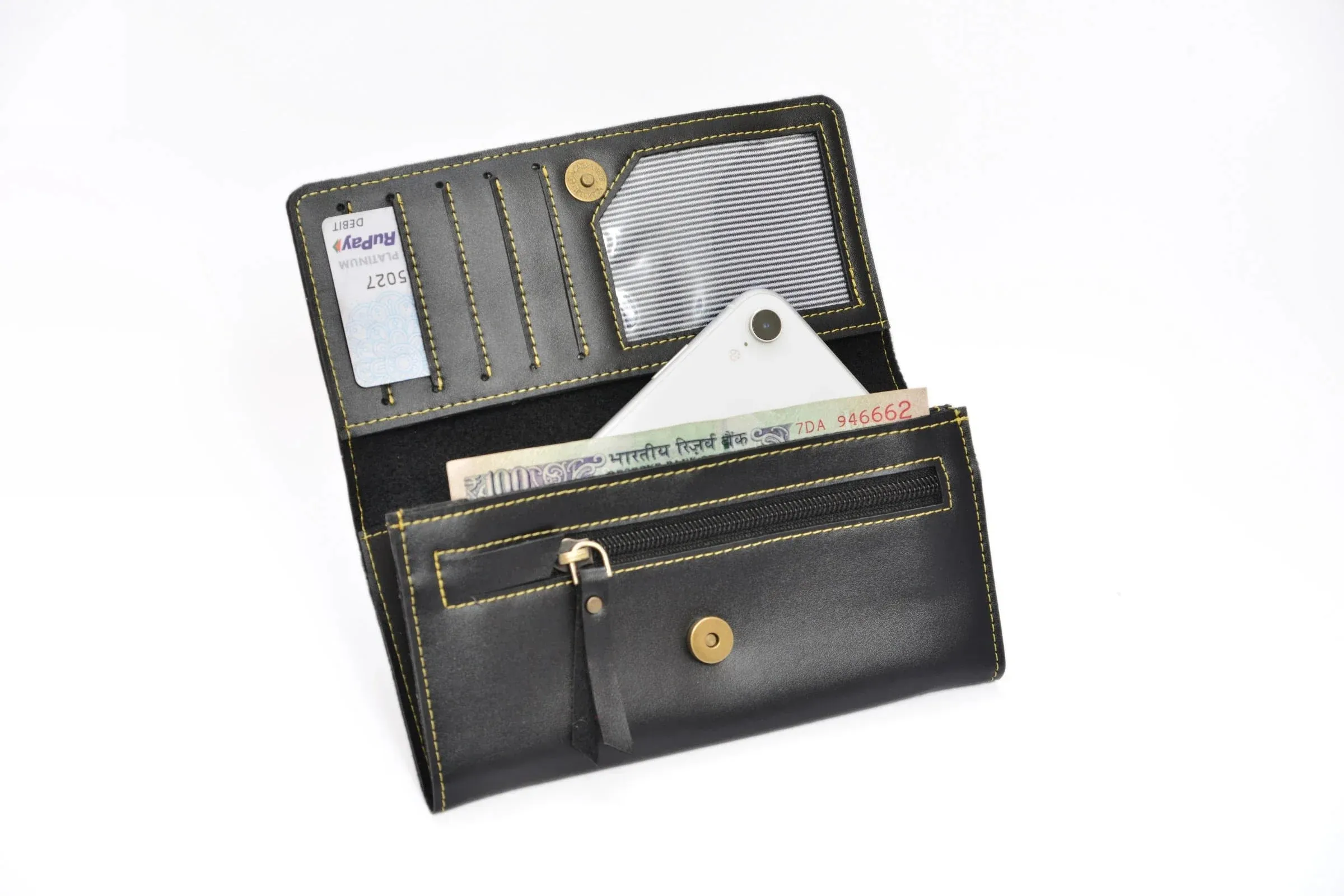 Personalized Premium Lady Wallet - Black