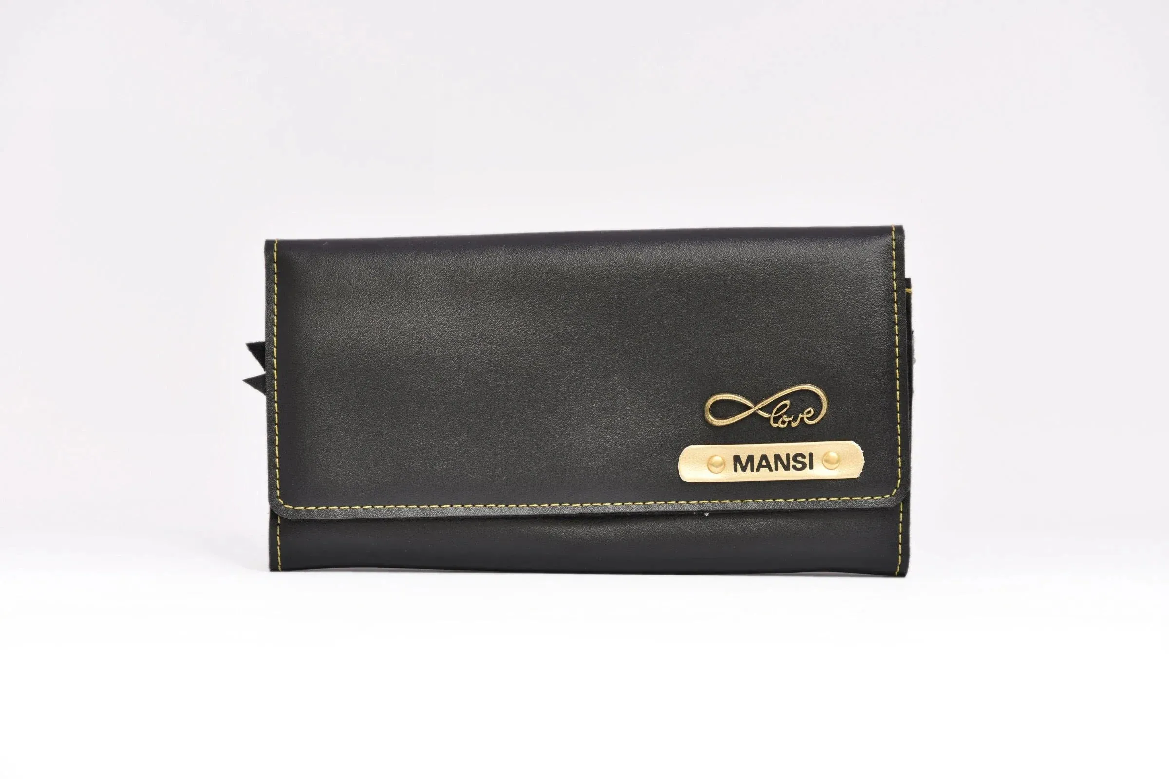 Personalized Premium Lady Wallet - Black