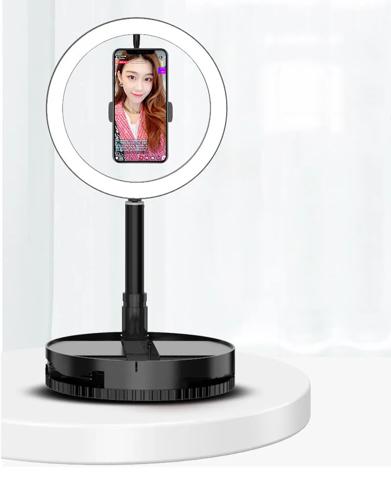Photography Studio Ring Light Stand Foldable Lamp for Photo Video Selfie Makeup Fill Light G1 Live fill light black