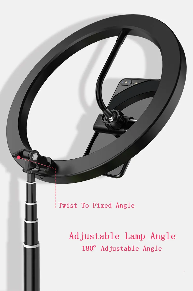Photography Studio Ring Light Stand Foldable Lamp for Photo Video Selfie Makeup Fill Light G1 Live fill light black