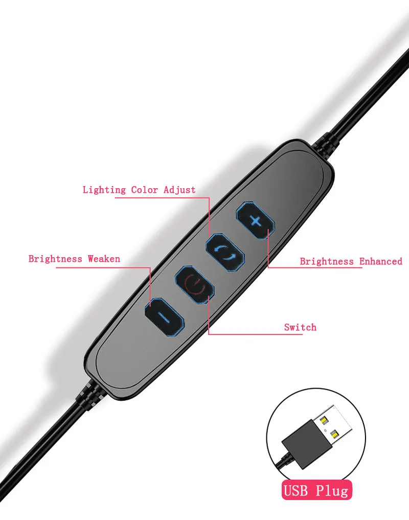 Photography Studio Ring Light Stand Foldable Lamp for Photo Video Selfie Makeup Fill Light G1 Live fill light black