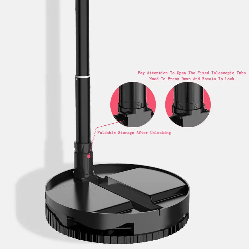 Photography Studio Ring Light Stand Foldable Lamp for Photo Video Selfie Makeup Fill Light G1 Live fill light black