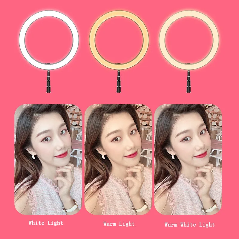 Photography Studio Ring Light Stand Foldable Lamp for Photo Video Selfie Makeup Fill Light G1 Live fill light black