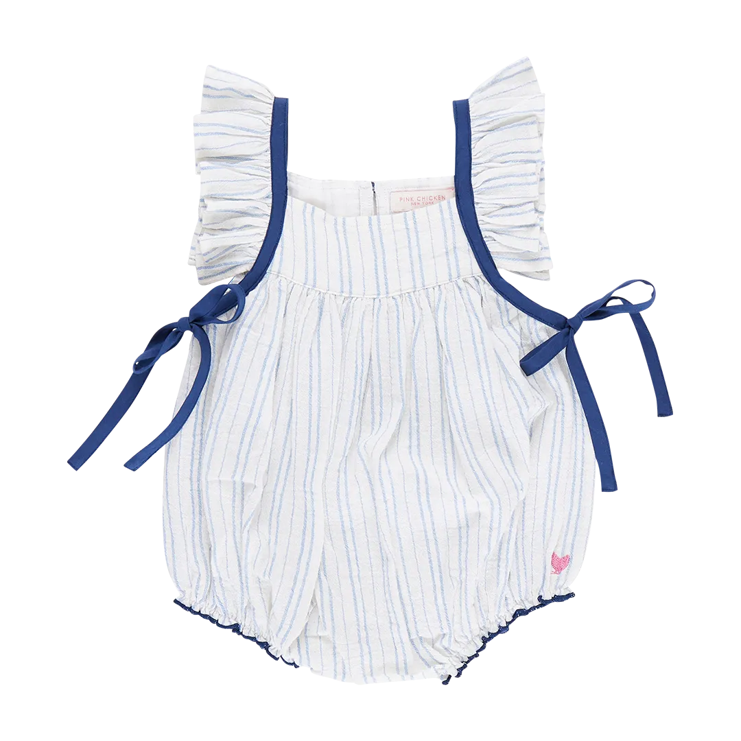 Pink Chicken Baby Girls Ailee Bubble - Riviera Stripe