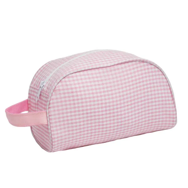 Pink Gingham Traveler Toiletry Bag