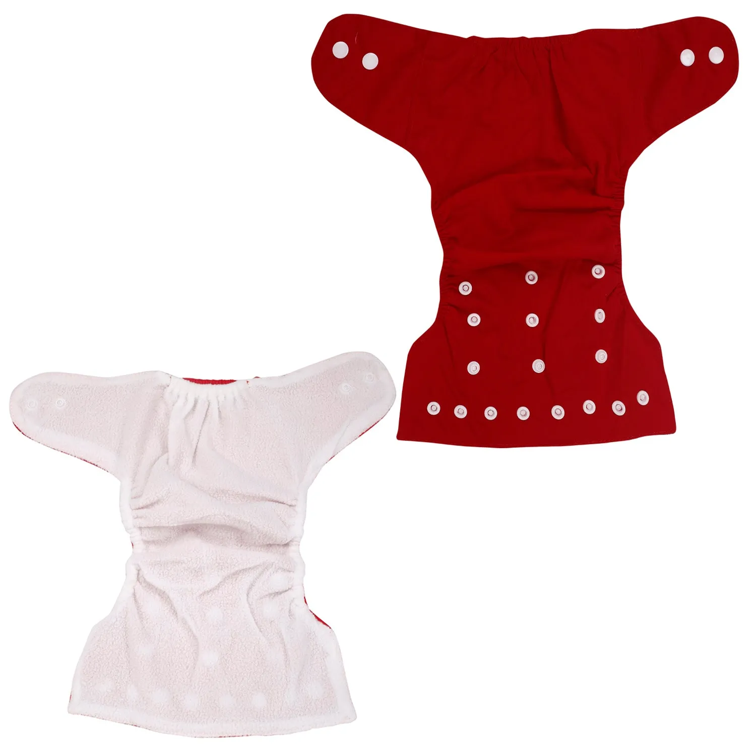 Plain Red And Blue Reusable 2 Pk Diaper