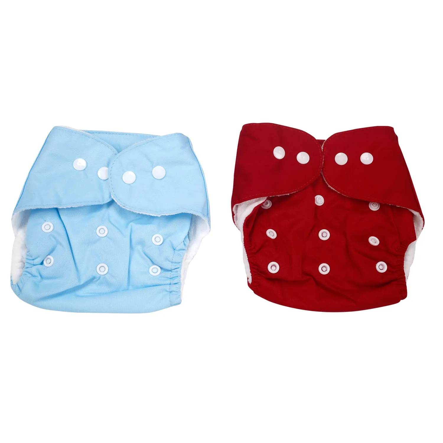 Plain Red And Blue Reusable 2 Pk Diaper
