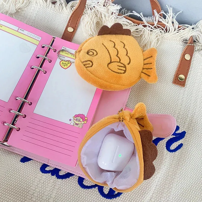 Plush Taiyaki Fish Coin Purse 🐟💖✨ - Perfect for Your Little Treasures!