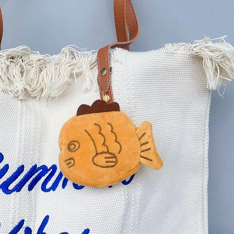 Plush Taiyaki Fish Coin Purse 🐟💖✨ - Perfect for Your Little Treasures!