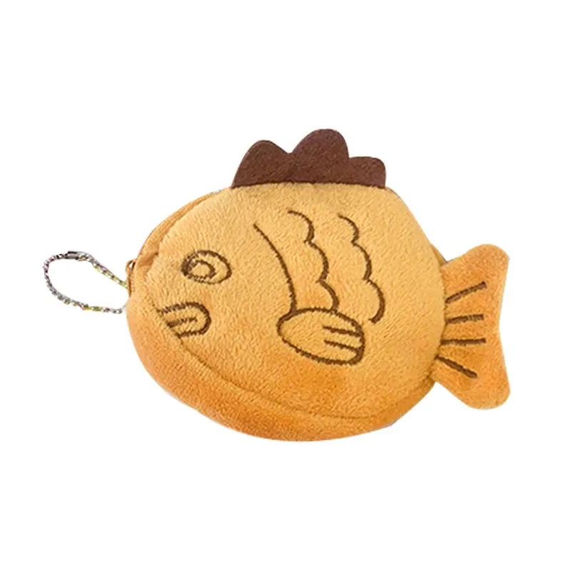 Plush Taiyaki Fish Coin Purse 🐟💖✨ - Perfect for Your Little Treasures!