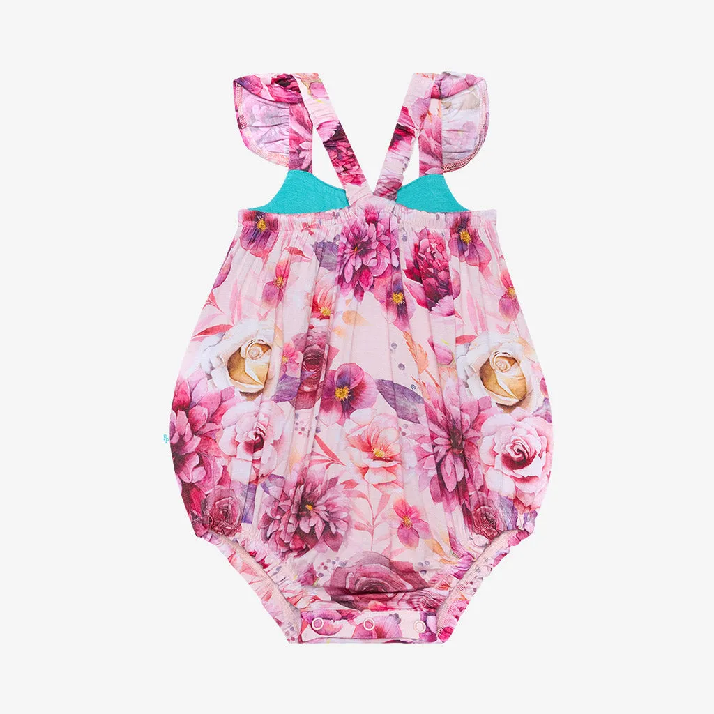 Posh Peanut Amira Basic Ruffled Capsleeve Bubble Romper