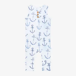 Posh Peanut Anchors Away Henley Racerback Romper
