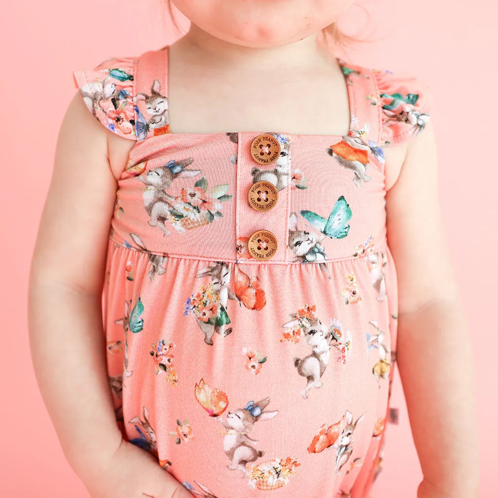 Posh Peanut Betty Henley Ruffled Capsleeve Bubble Romper