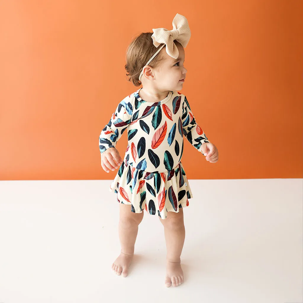 Posh Peanut Casper L/S Basic Twirl Skirt Bodysuit