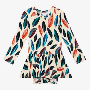 Posh Peanut Casper L/S Basic Twirl Skirt Bodysuit