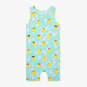 Posh Peanut Ducky Basic Racerback Short Length Romper