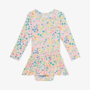 Posh Peanut Estelle L/S Basic Twirl Skirt Bodysuit