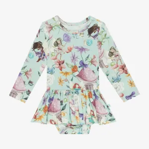 Posh Peanut Faye L/S Basic Twirl Skirt Bodysuit