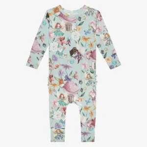 Posh Peanut Faye L/S Ruffled Basic Romper