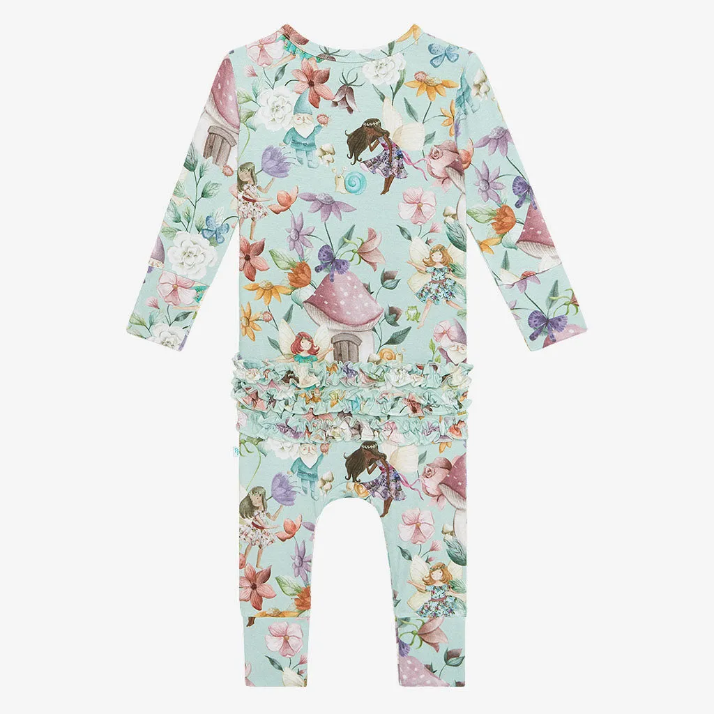 Posh Peanut Faye L/S Ruffled Basic Romper