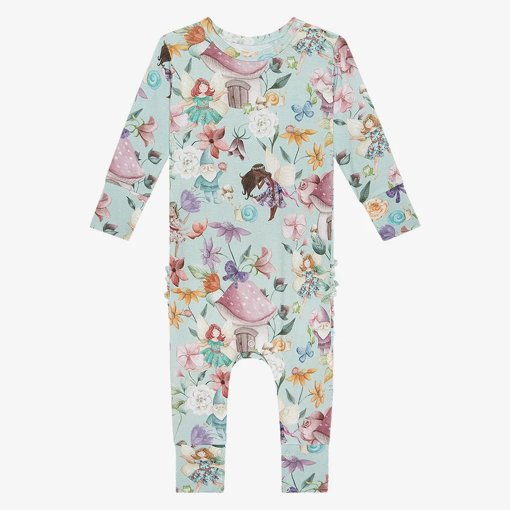 Posh Peanut Faye L/S Ruffled Basic Romper