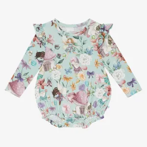Posh Peanut Faye L/S Ruffled Bubble Romper