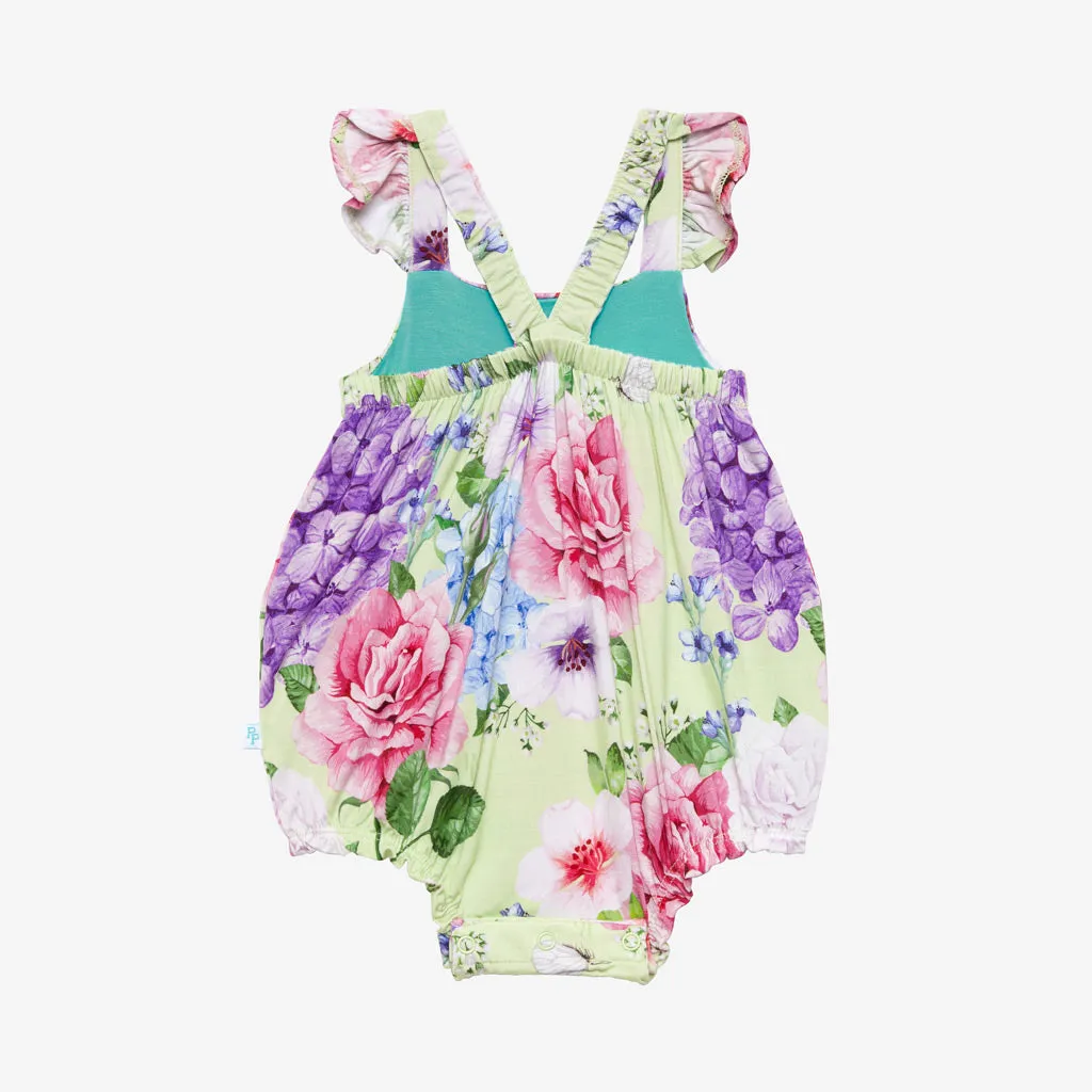 Posh Peanut Georgina Ruffled Capsleeve Bubble Romper