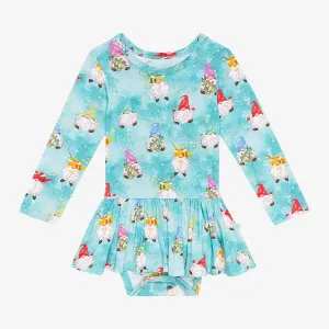 Posh Peanut Gnomey L/S Basic Twirl Skirt Bodysuit