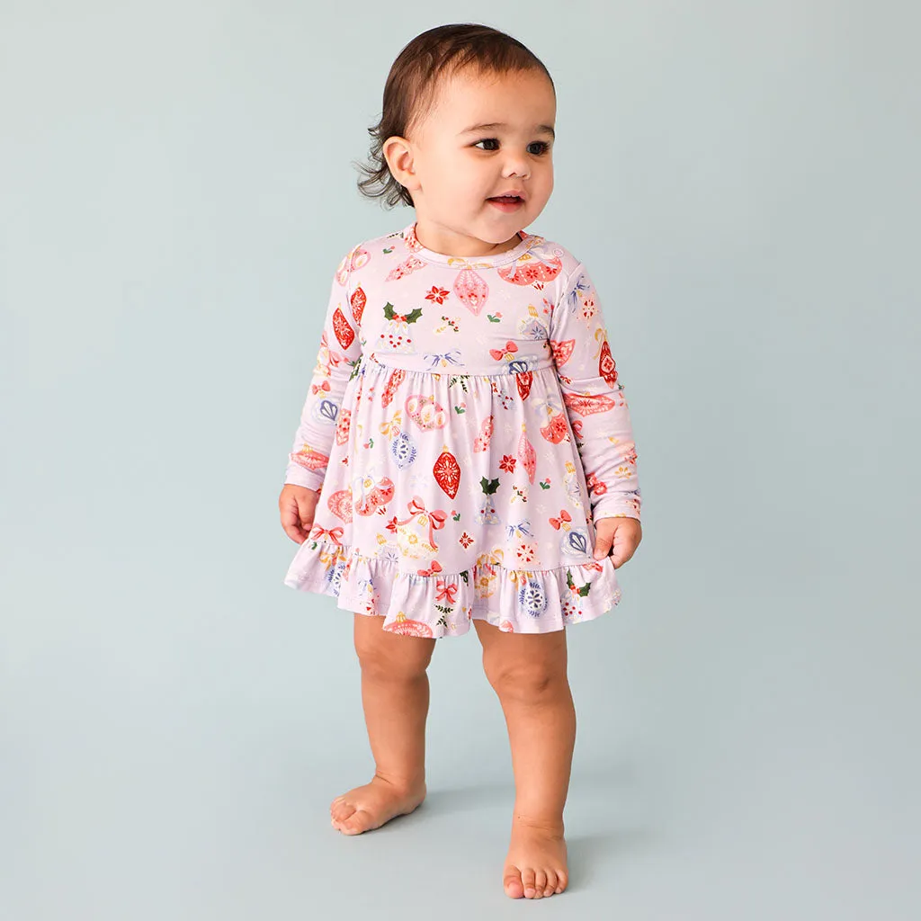 Posh Peanut Holly L/S Ruffled Bodysuit Dress