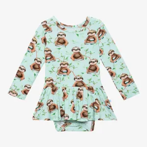 Posh Peanut Normandie L/S Basic Twirl Skirt Bodysuit