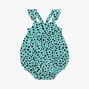 Posh Peanut Pebbles Basic Ruffled Capsleeve Bubble Romper