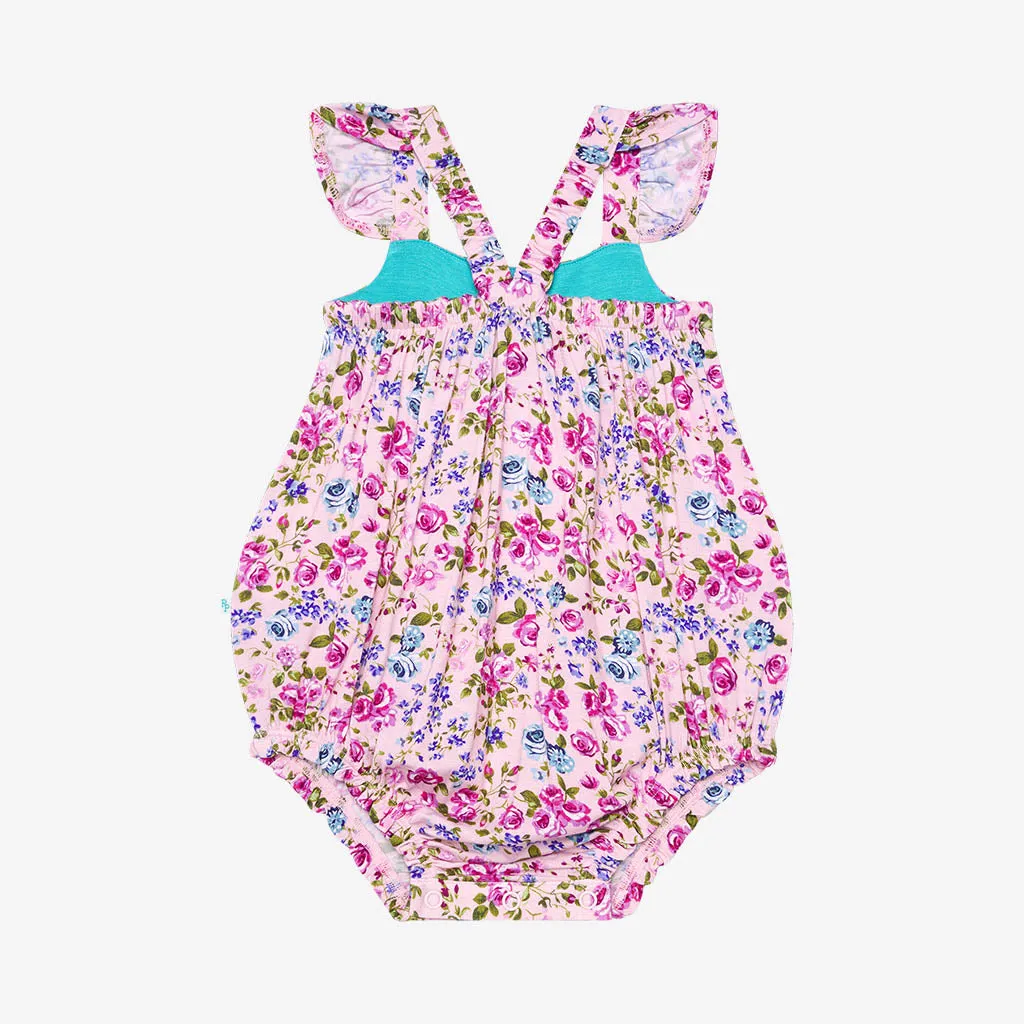 Posh Peanut Pixie Basic Ruffled Capsleeve Bubble Romper