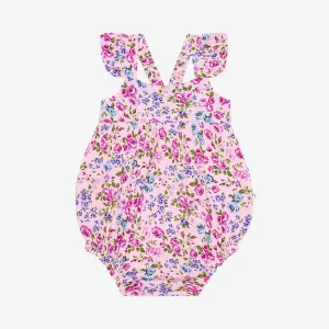 Posh Peanut Pixie Basic Ruffled Capsleeve Bubble Romper