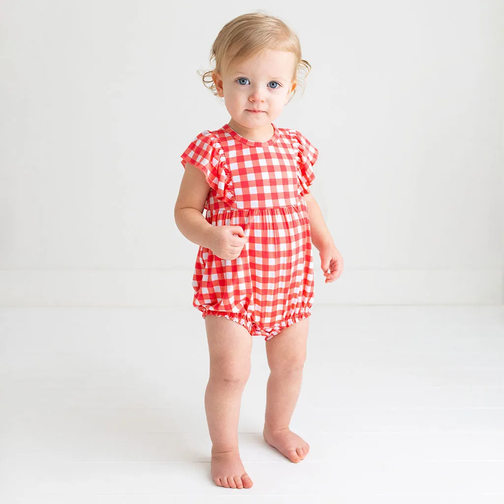 Posh Peanut Polly - Flutter Sleeve Bubble Romper