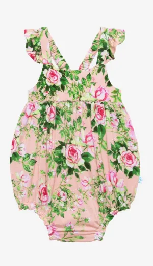 Posh Peanut Renia Ruffled Capsleeve Bubble Romper