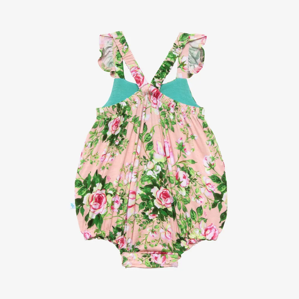 Posh Peanut Renia Ruffled Capsleeve Bubble Romper