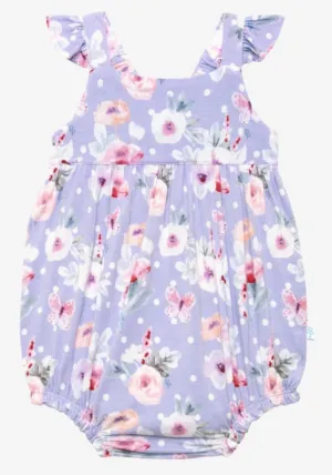 Posh Peanut Samantha Ruffled Caplseeve Bubble Romper