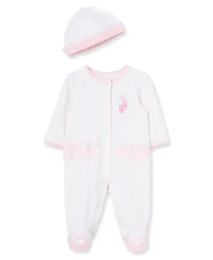 Prima Ballerina 100% Cotton Footie & Hat