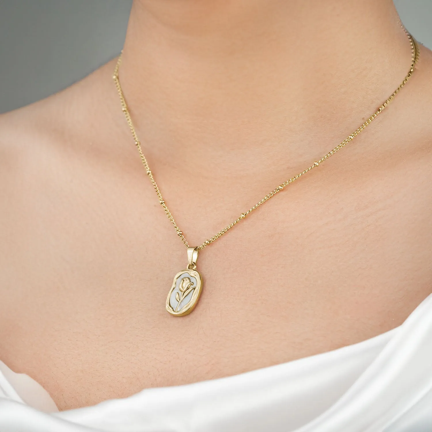 P.S I Love You Reversible Rose Necklace