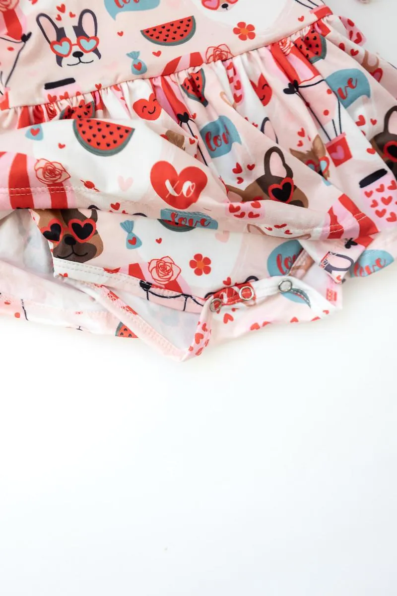 Puppy Love 3/4 Sleeve Twirl Bodysuit