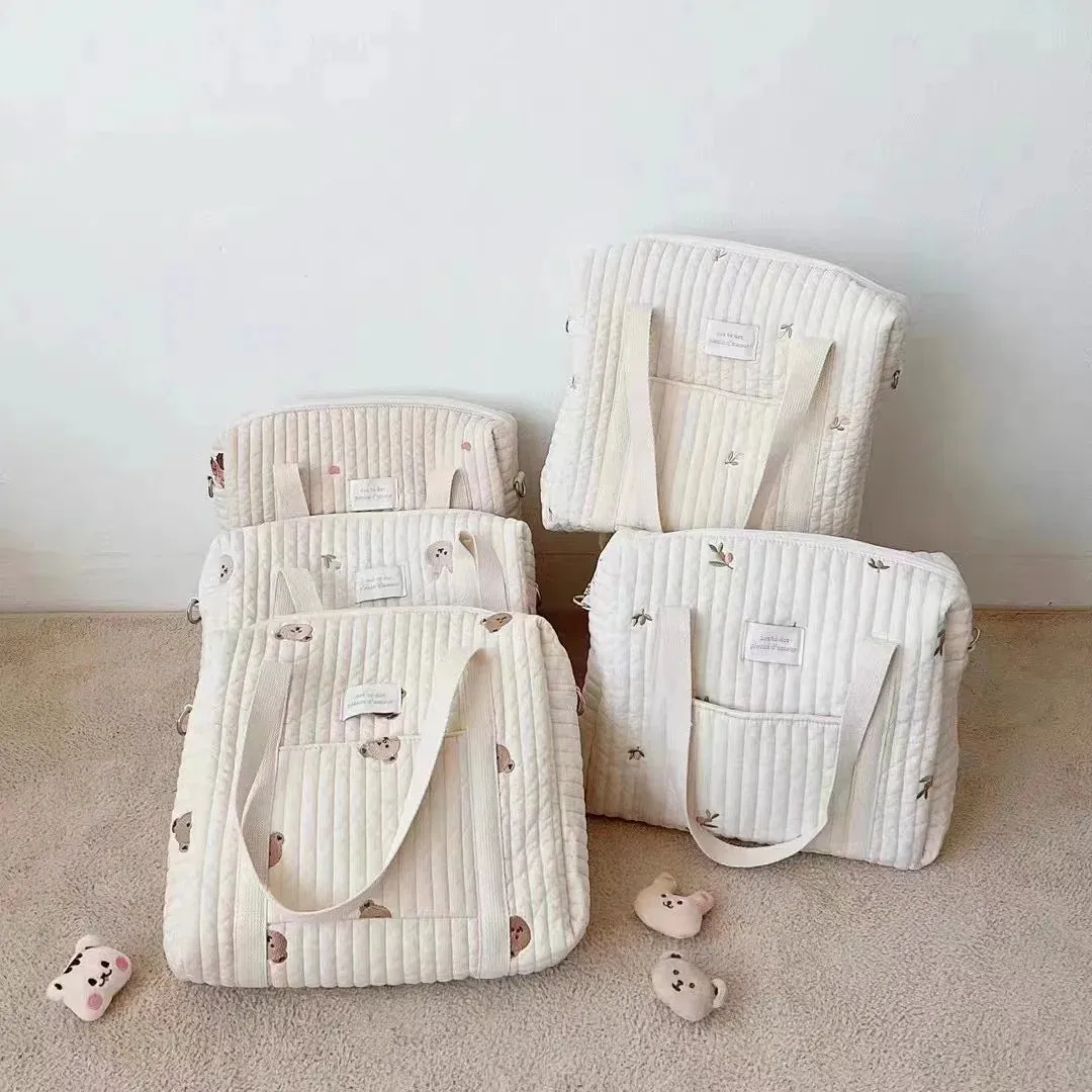 Quilted Baby Diaper Bag Mommy Maternity Packs Baby Stuff Nappy Bags for Mom Mummy Handbags